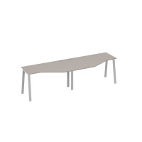 Рабочая станция столы (2х140) эргономичными Техно каркас TRE мокко премиум / металлокаркас серый А4 С3 053-2 МП