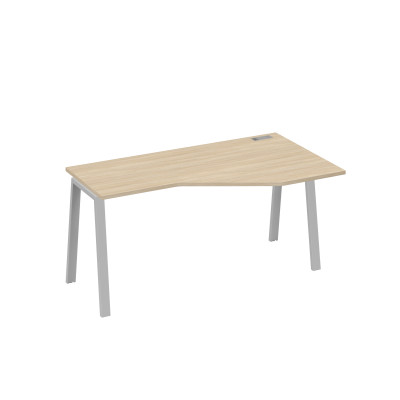 Стол правый "Техно" на каркасе TRE эргономичный дуб скандинавский / металлокаркас серый А4 С3 056 ДК