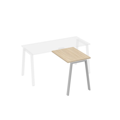 Брифинг-приставка с каркасом TRE дуб скандинавский / металлокаркас серый А4 С3 071 ДК