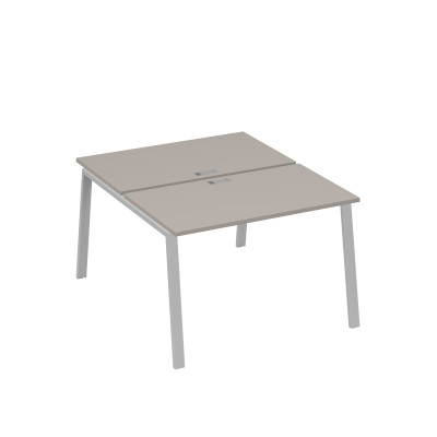 Рабочая станция 2х120 с металлокаркасом TRE мокко премиум / металлокаркас серый А4 С3 173 МП