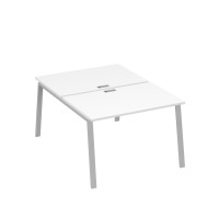 Станция (2х120) рабочая с металлокаркасом TRE белый премиум / металлокаркас серый А4 С3 176 БП