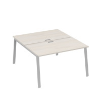 Рабочая станция каркас TRE 2х140 офисная дуб / металлокаркас серый А4 С3 177 ДШ