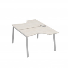 Рабочая станция со столами (2х120) каркас TRE дуб / металлокаркас серый А4 С3 183 ДШ