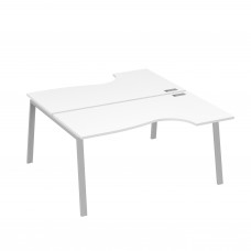 Рабочая станция опоры TRE (2х160) столы Классика белый премиум / металлокаркас серый А4 С3 185 БП