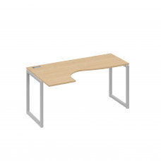 Стол эргономичный "Классика" на металлокаркасе QUATTRO левый натуральный дуб / металлокаркас серый А4 С4 035 НД