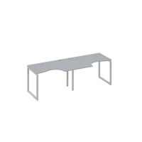 Рабочая станция столы Классика каркас QUATTRO (2х120) серый / металлокаркас серый А4 С4 041-2 СЕ