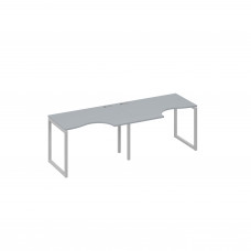 Рабочая станция столы Классика каркас QUATTRO (2х120) серый / металлокаркас серый А4 С4 041-2 СЕ