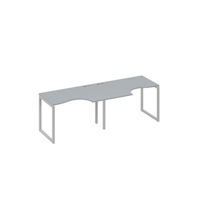 Рабочая станция столы Классика каркас QUATTRO (2х120) серый / металлокаркас серый А4 С4 041-2 СЕ