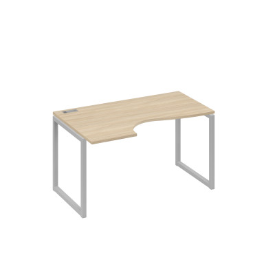 Стол "Классика" левый на металлокаркасе QUATTRO эргономичный дуб скандинавский / металлокаркас серый А4 С4 043 ДК