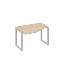 Стол "Техно" на металлокаркасе QUATTRO эргономичный левый дуб скандинавский / металлокаркас серый А4 С4 051 ДК