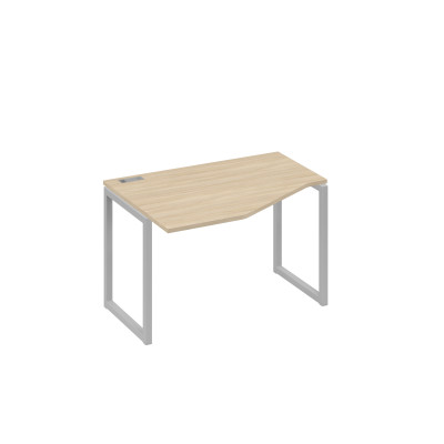 Стол "Техно" на металлокаркасе QUATTRO эргономичный левый дуб скандинавский / металлокаркас серый А4 С4 051 ДК