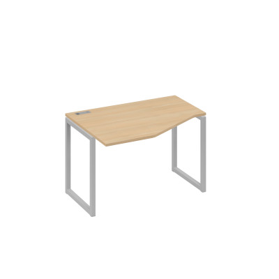 Стол "Техно" на металлокаркасе QUATTRO эргономичный левый натуральный дуб / металлокаркас серый А4 С4 051 НД