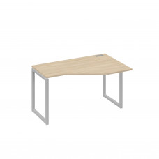 Стол правый "Техно" эргономичный металлокаркас QUATTRO дуб скандинавский / металлокаркас серый А4 С4 054 ДК