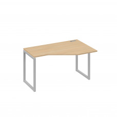 Стол правый "Техно" эргономичный металлокаркас QUATTRO натуральный дуб / металлокаркас серый А4 С4 054 НД