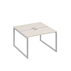 Рабочая станция с опорами QUATTRO (2х120) дуб / металлокаркас серый А4 С4 170 ДШ