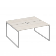 Рабочая станция (2х160) с опорами QUATTRO дуб / металлокаркас серый А4 С4 175 ДШ