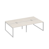 Рабочая станция на металлокаркасе QUATTRO (4х140) дуб / металлокаркас серый А4 С4 177-2 ДШ