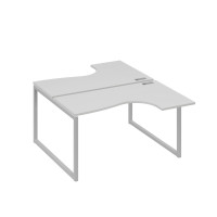 Рабочая станция каркас QUATTRO столы Классика (2х140) серый / металлокаркас серый А4 С4 181 СЕ
