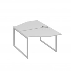 Станция каркас QUATTRO столы (2х120) эргономичные Техно серый / металлокаркас серый А4 С4 186 СЕ