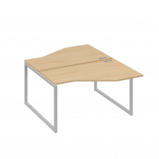 Рабочая станция со столами (2х140) Техно на каркасе QUATTRO натуральный дуб / металлокаркас серый А4 С4 187 НД