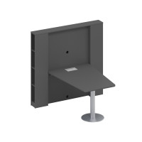 Стол для переговоров откидной антрацит премиум А4 9101 АР