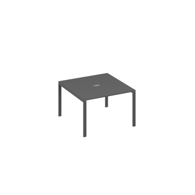 Стол 120 на металлокаркасе UNO в переговорную антрацит премиум / металлокаркас антрацит А4 А1 131 АР