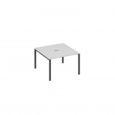 Стол 120 на металлокаркасе UNO в переговорную серый / металлокаркас антрацит А4 А1 131 СЕ