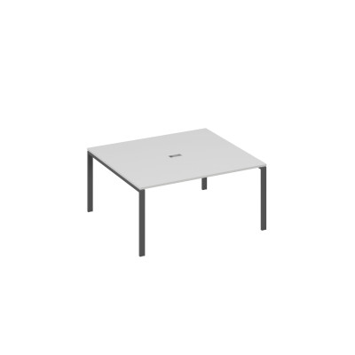 Стол 160 на каркасе UNO для переговоров серый / металлокаркас антрацит А4 А1 136 СЕ