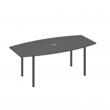 Стол для переговоров 200 на каркасе DUE антрацит премиум / металлокаркас антрацит А4 А2 113 АР