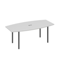 Стол для переговоров 200 на каркасе DUE серый / металлокаркас антрацит А4 А2 113 СЕ