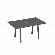 Стол 160 в переговорную металлокаркас TRE антрацит премиум / металлокаркас антрацит А4 А3 121 АР