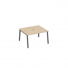 Стол 160 металлокаркас TRE в переговорную дуб скандинавский / металлокаркас антрацит А4 А3 132 ДК