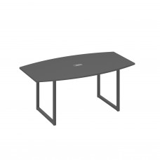 Стол для переговоров 180 на каркасе QUATTRO антрацит премиум / металлокаркас антрацит А4 А4 112 АР