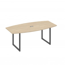 Стол переговорный 200 с металлокаркасом QUATTRO дуб скандинавский / металлокаркас антрацит А4 А4 113 ДК