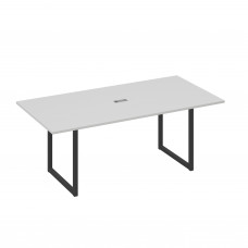 Стол 200 с металлокаркасом QUATTRO для переговоров серый / металлокаркас антрацит А4 А4 123 СЕ