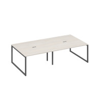 Стол 280 переговорный с опорами QUATTRO дуб / металлокаркас антрацит А4 А4 135-2 ДШ