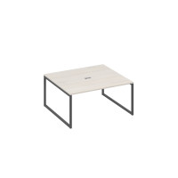 Стол переговорный 160 на каркасе QUATTRO дуб / металлокаркас антрацит А4 А4 136 ДШ