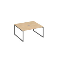 Стол переговорный 160 на каркасе QUATTRO натуральный дуб / металлокаркас антрацит А4 А4 136 НД