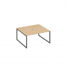 Стол переговорный 160 на каркасе QUATTRO натуральный дуб / металлокаркас антрацит А4 А4 136 НД