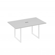Стол 160 каркас QUATTRO для переговоров серый / металлокаркас белый А4 Б4 121 СЕ