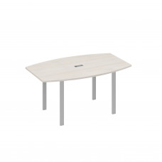 Стол 160 фигурный на металлокаркасе UNO для переговоров дуб / металлокаркас серый А4 С1 111 ДШ