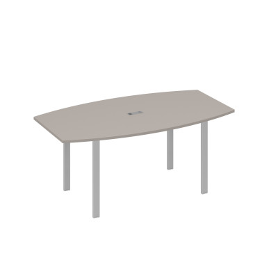 Стол фигурный 180 с металлокаркасом UNO мокко премиум / металлокаркас серый А4 С1 112 МП