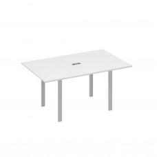 Стол 160 на металлокаркасе UNO переговорный белый премиум / металлокаркас серый А4 С1 121 БП