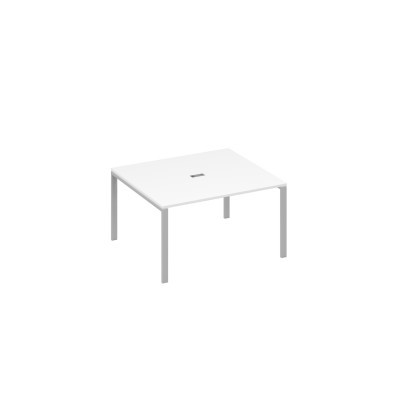 Стол 140 переговорный с металлокаркасом UNO белый премиум / металлокаркас серый А4 С1 132 БП