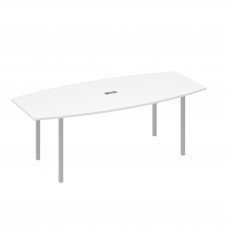 Стол для переговоров 220 с каркасом DUE белый премиум / металлокаркас серый А4 С2 114 БП