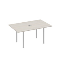 Стол для переговоров 160 прямой на каркасе DUE дуб / металлокаркас серый А4 С2 121 ДШ