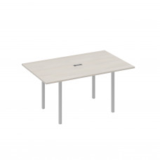 Стол для переговоров 160 прямой на каркасе DUE дуб / металлокаркас серый А4 С2 121 ДШ