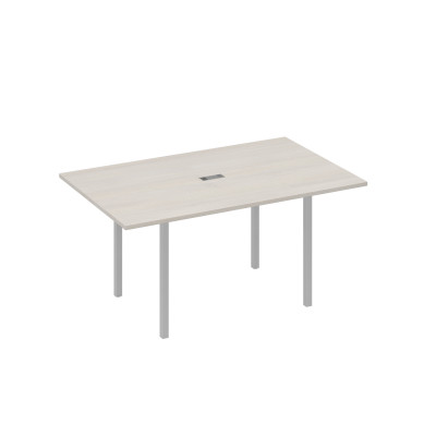 Стол для переговоров 160 прямой на каркасе DUE дуб / металлокаркас серый А4 С2 121 ДШ