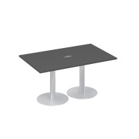 Стол 160 для переговоров на опорах-колоннах антрацит премиум А4 ХР 121 АР