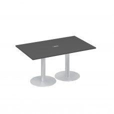 Стол 160 для переговоров на опорах-колоннах антрацит премиум А4 ХР 121 АР